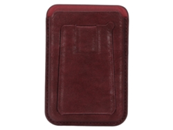 Soporte Magnético Snap On Para Teléfono Con Almacenamiento De Tarjetas 3 Modos Color Vino Tinto