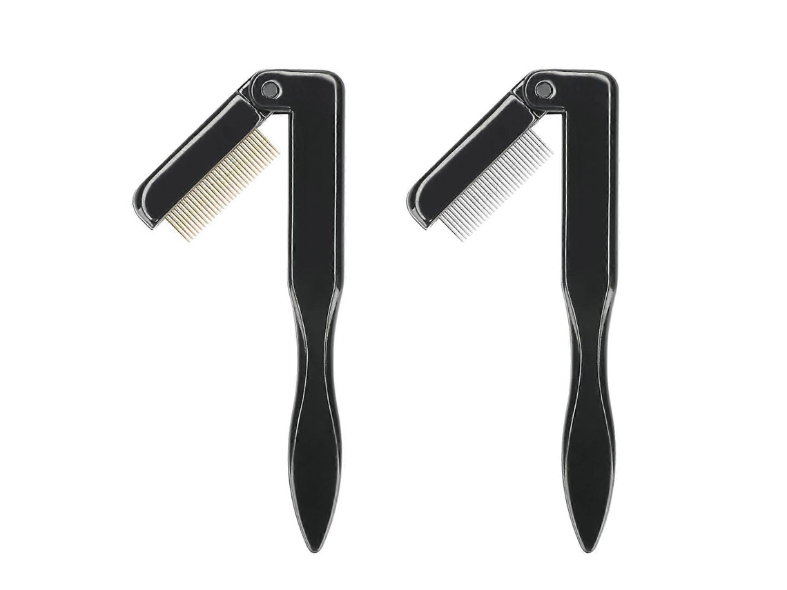 Peine para cejas con dientes metálicos, herramienta profesional para recortar pestañas y cejas, negro, Jinyubo Store