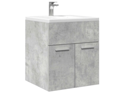 Mueble Lavabo 41x38,5x46 Cm Deriv. Cemento gris madera Wsd27588 Hermosa casa