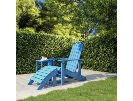 Silla de jardín VIDAXL Azul Polietileno (73x83x92 cm)