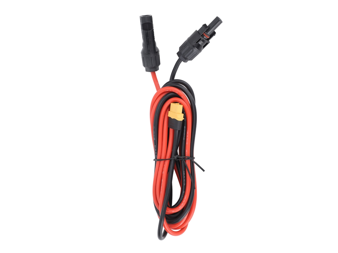 Cable conector de carga solar para adaptador XT60 para panel, generador y estación de energía portátil.
