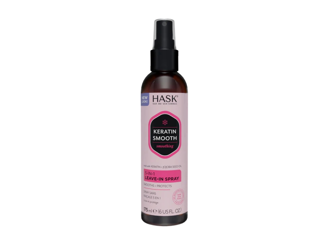 Spray sin enjuague 5 en 1 de keratina y aceite de jojoba (175 ml) Hask