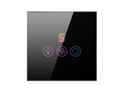 2026-interruptor Inteligente De Ventilador Y Luz Con Pantalla Táctil, Control Por Voz Y Móvil, Ajuste De Velocidad, Compatible Con Tuya Y Home