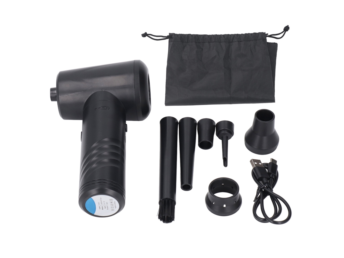 Duster De Ar Sem Fio 90w 55000rpm 3 Velocidades Ajustáveis Com Vários Bicos Para Limpeza De Teclados E Dispositivos Elétricos