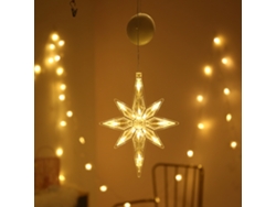 2026-lámpara Navideña Con Ventosa Led: Árboles, Ciervos, Campanas, Estrellas, Santa, Guirnalda Colgante Decorativa De Pared