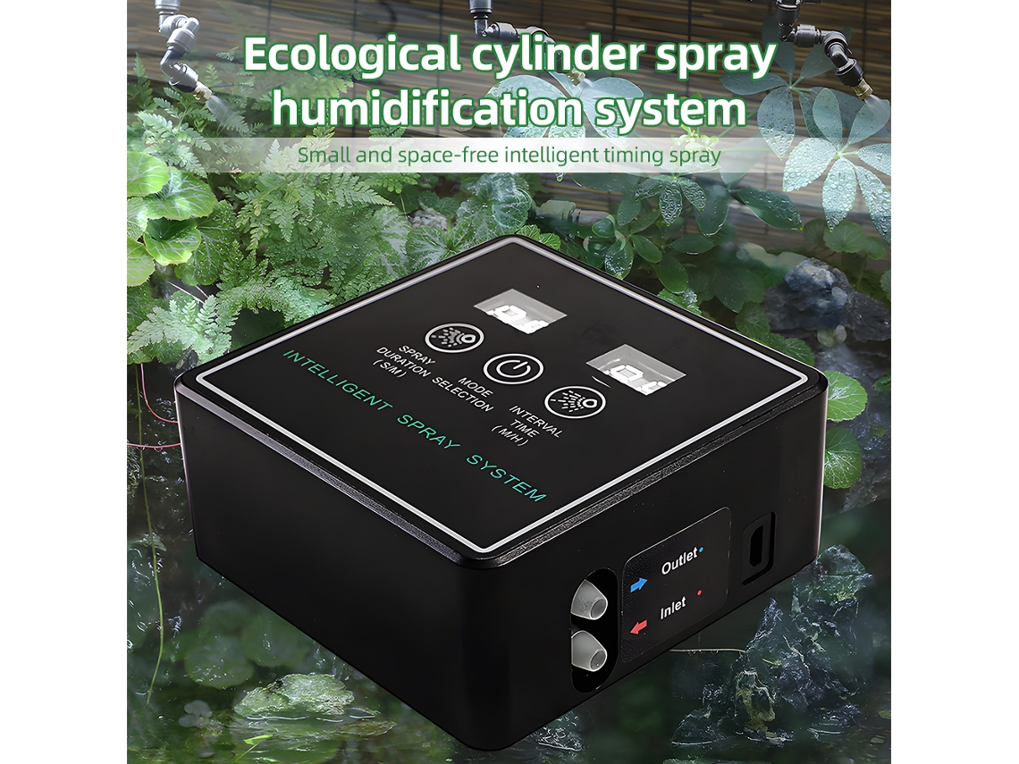 Sistema de pulverización inteligente para reptiles, controlador de pantalla táctil, nebulizador automático para reptiles con temporizador, bajo nivel de ruido, 360 grados