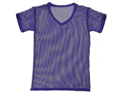 Camiseta Transparente De Malla Para Hombres Sexy Manga Corta Moda Casual Verano Xxl Morado