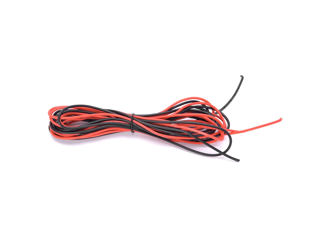 Yncm2026-2pcs Cable De Silicona 18awg Cable Eléctrico Led Negro Rojo 3 Metros