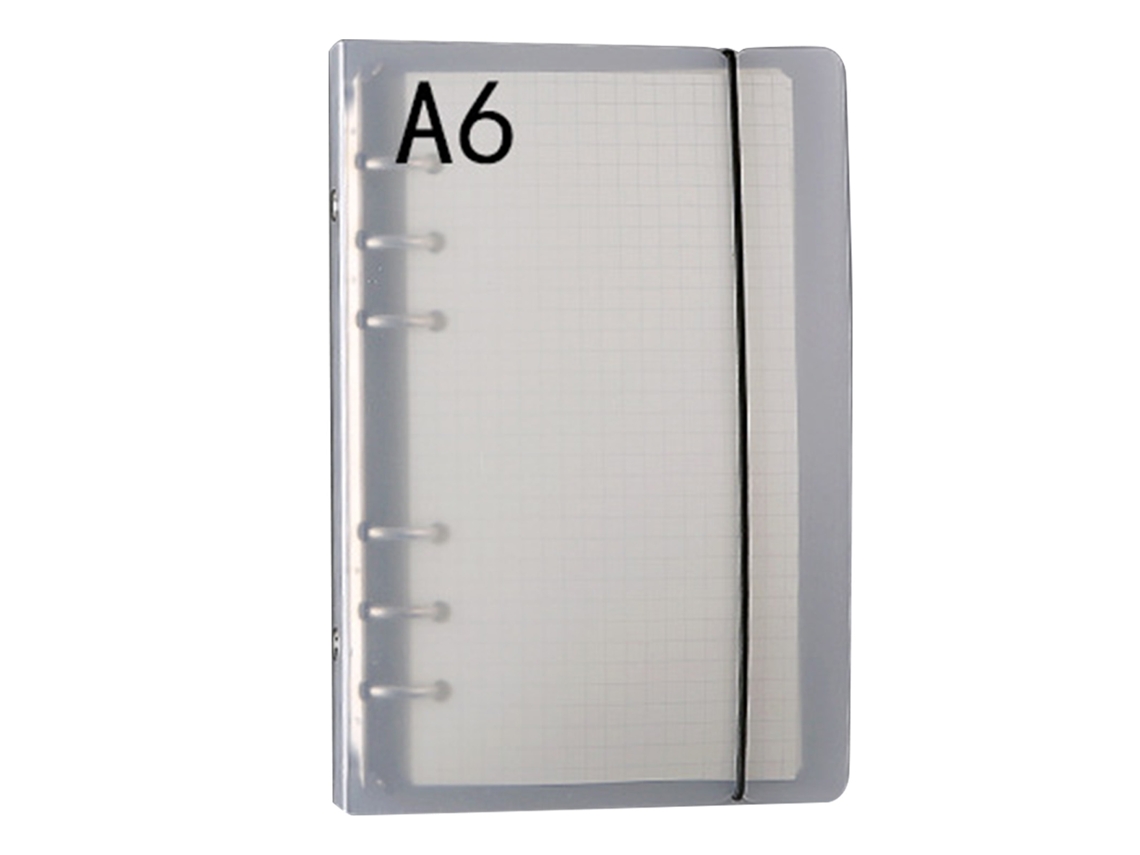 Cubierta De Encuadernación Clara Pp Mate 6 Orificios Para Cuaderno Portátil Escolar Oficina Reunión