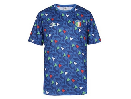 Camiseta de Hombre para Fútbol UMBRO Italy All Over World Cup Estampada Multicolor (XL)