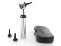 Otoscopio halógeno de color Parker con tornillo negro Medical Devices Pvt. Limitado.