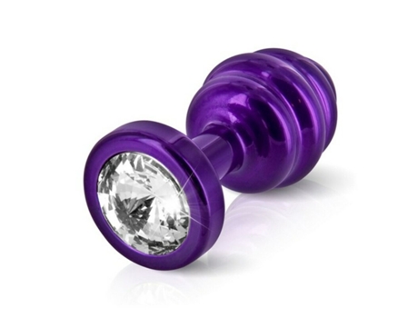 Plug Anal Com Estrias Ano Roxo 30 Mm Diogol 71649