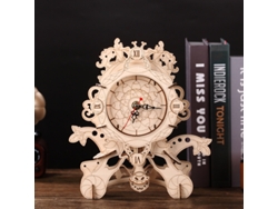 Reloj de pared retro con rompecabezas de madera Chrui (02)