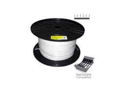 Carrete de cable de manguera plana blanca de 3 x 1,5 mm, bobina de audio grande de 250 m