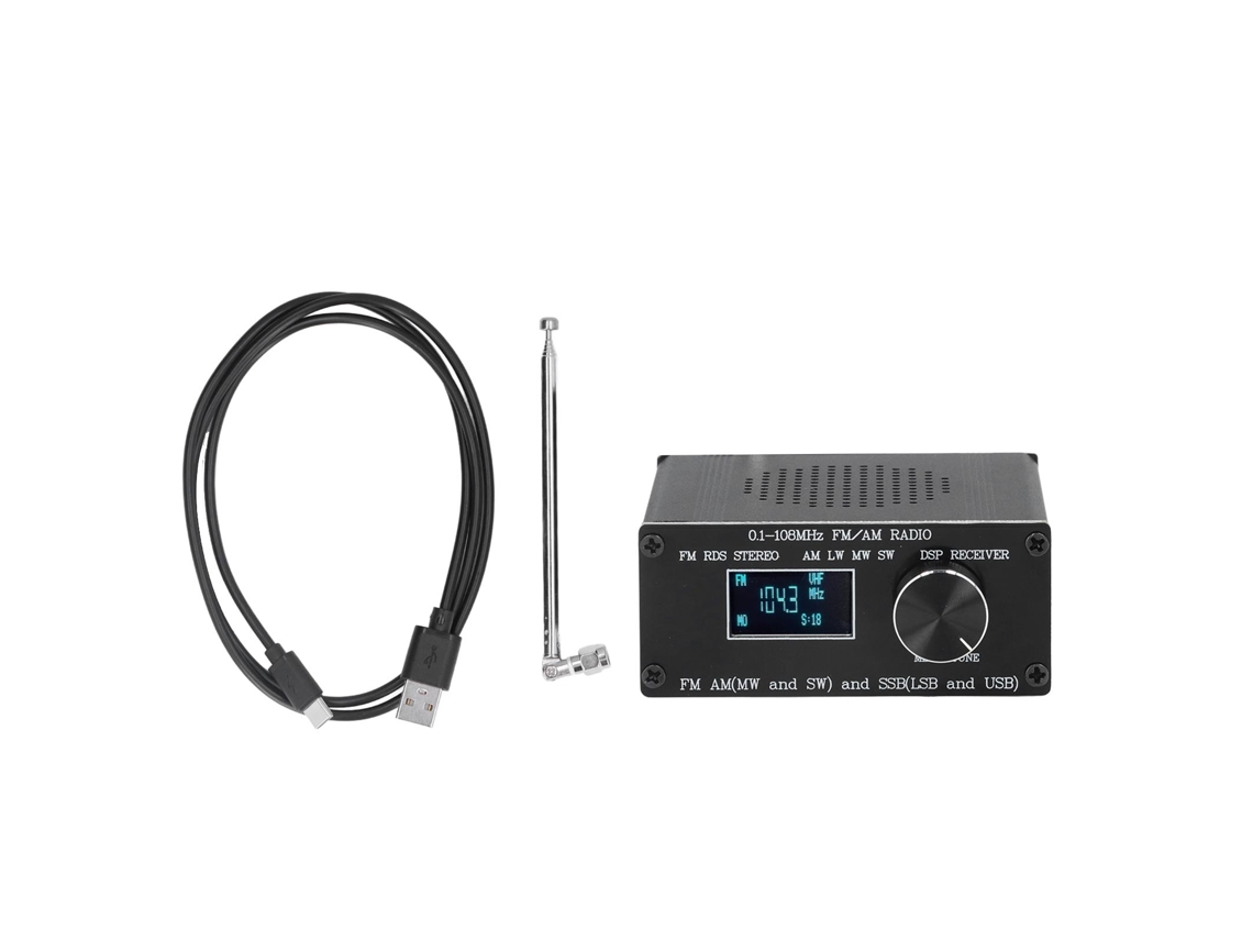 Receptor De Radio De Banda Completa 0.1-108mhz Fm Am Ssb Con Batería Integrada Ats-60