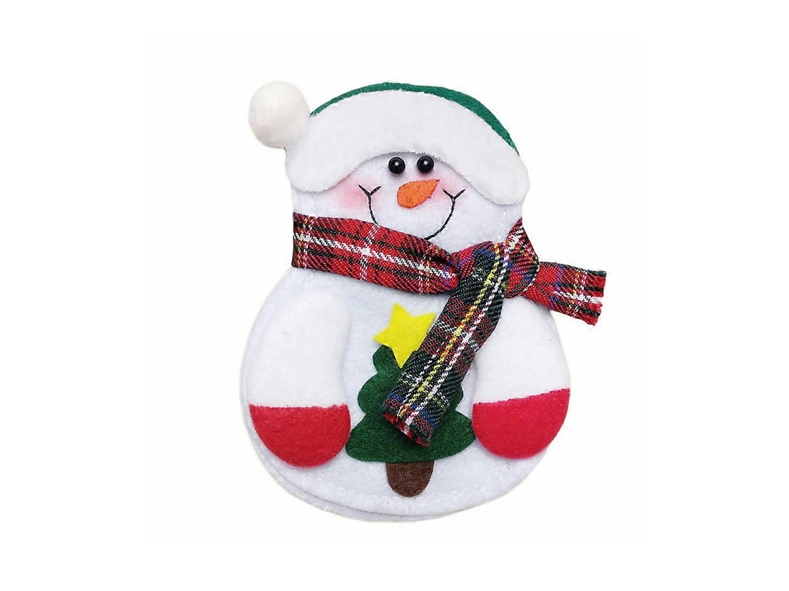 Organizador de cubiertos navideño de tela no tejida resistente para cuchillos, tenedores y cucharas. Ideal para decoración navideña. Nostalgia88