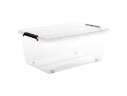 5five - caja de plástico transparente clip n box 40l