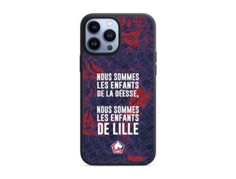 Funda Móvil Oficial Lille Fc para iPhone 13 Pro Max PHONECASES3D Piel Sintética Negro