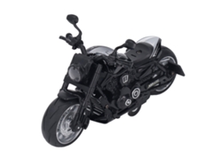 Ats-modelo De Moto Juguete Retro De Tracción Hacia Atrás 1:12 Escala Aleación Plástico Negro Para Niños Decoración