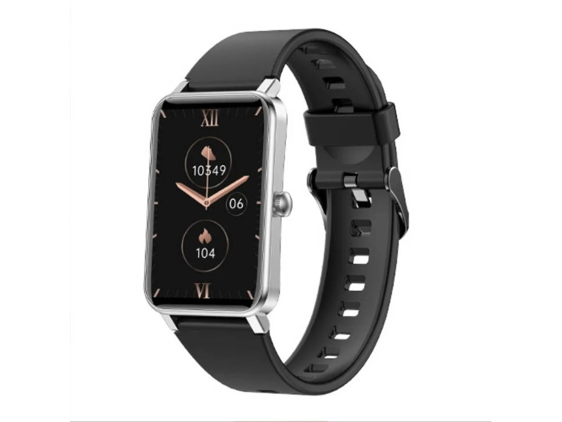 Reloj inteligente Yizhood con monitor de frecuencia cardíaca, podómetro y pantalla táctil HD grande (negro)