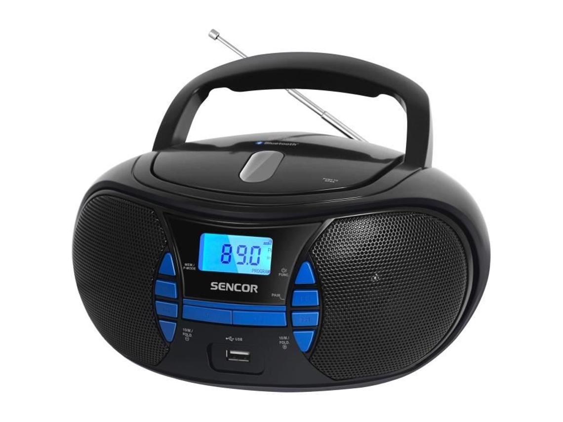 Lector De Radio Cd Sencor Spt 2700 Bk 3 W Cd / Bluetooth / Mp3 Negro