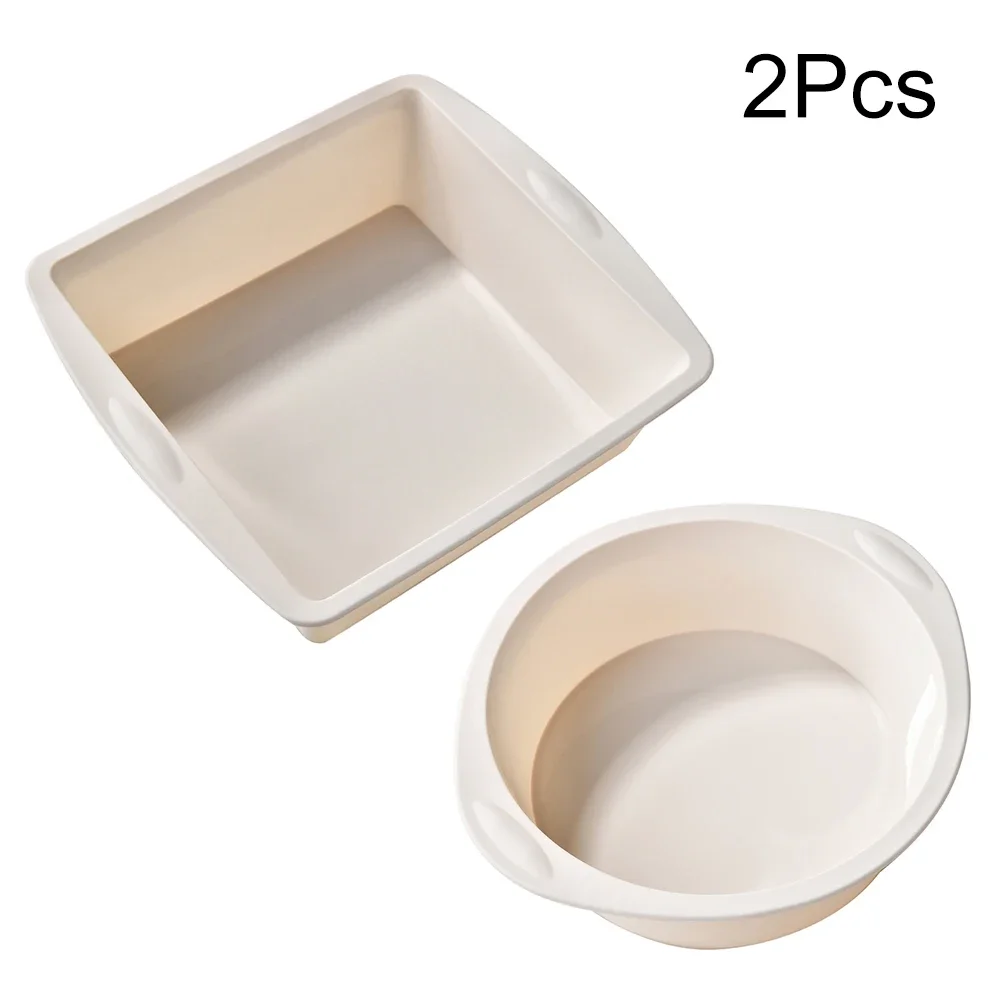(juego Blanco De Dos Piezas) Moldes De Silicona, Adecuados Para Hacer Pasteles Y Postres, Accesorios Para Hornear.