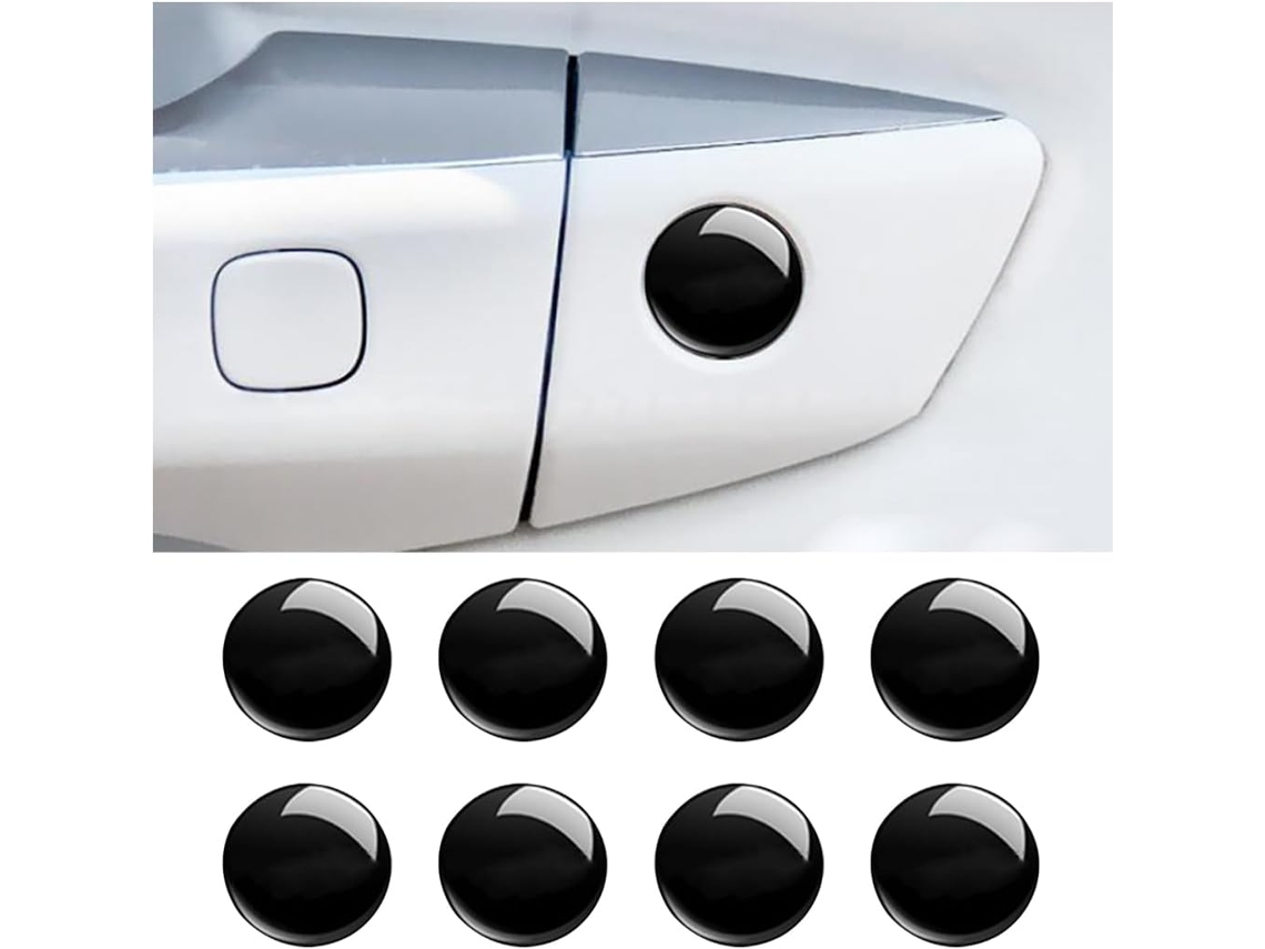 Pegatinas protectoras negras para cerraduras de puertas de coche, a prueba de polvo ZYBLSSBB