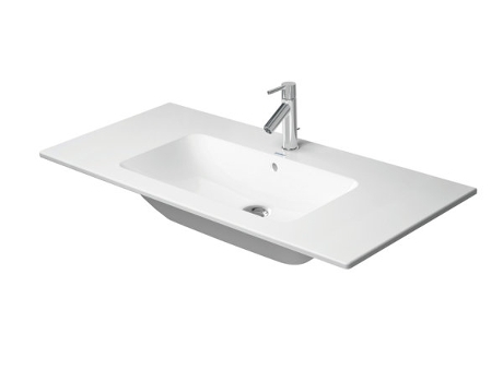 Lavamanos DURAVIT ME de Starck Furniture, sin agujero para grifo, rebosadero, con banco para grifo, 1030 mm