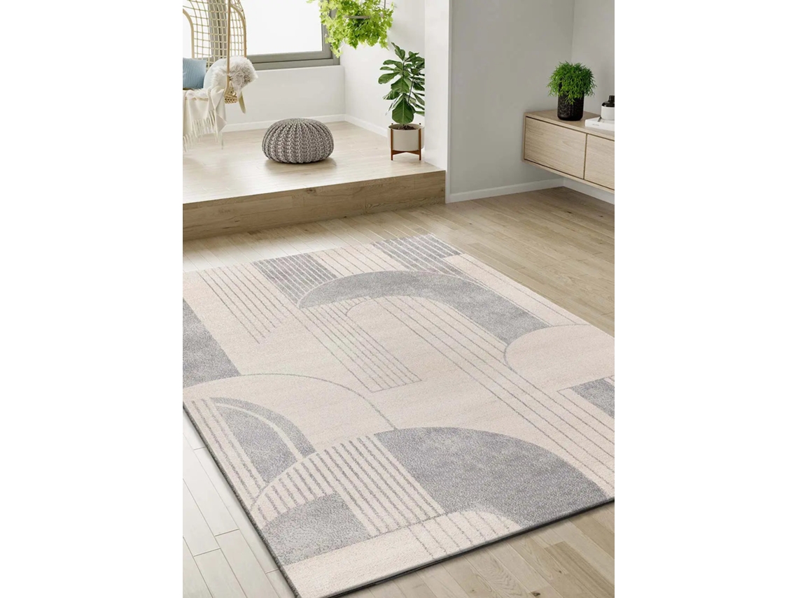 Alfombra Interior Geométrico - Atticgo - Porto Beige / Gris 160x230 Cm