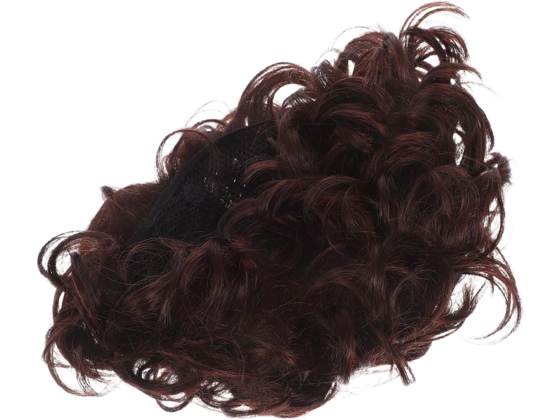 Pelucas Cortas Afro Rizadas Para Hombre, De Fibra Resistente Al Calor, Ligeras Y Fáciles De Usar.