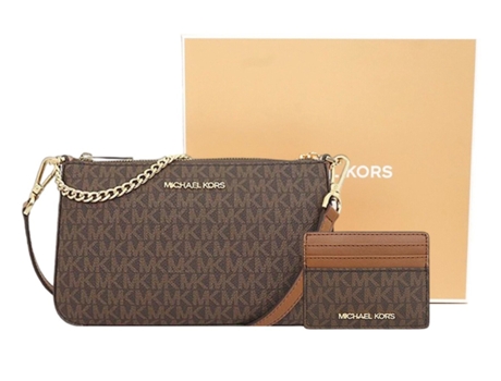 Bolsa MICHAEL KORS con Tarjetero Piel Mujer (Marrón)