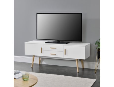 Mueble de TV [EN.CASA] (Aglomerado - Blanco - 140 x 40 x 56 cm)