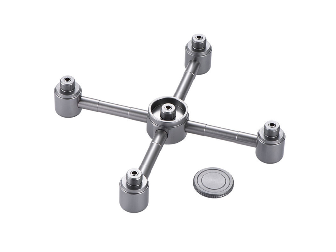 Adaptador Portátil De Conexión De Gas De Uno A Cinco, Fabricado En Aleación De Aluminio, Seguro Para Estufas Y Lámparas De Exterior.