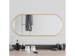Espejo De Pared Ovalado Dorado 70x30 Cm