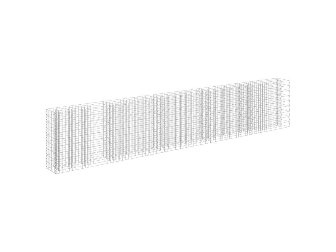 Jardinera de gaviones VIDAXL Plateado Acero (450x30x90 cm)