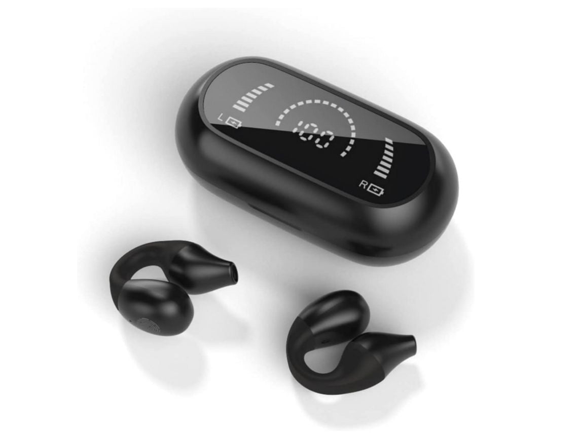 Auriculares Sin Oído Abierto Conducción Ósea Horas Incorporadas YEMAESRE Bluetooth Impermeable Negro