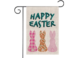 Bandera De Jardín De Pascua, A La Intemperie Y A La Decoloración Bandera Para Exteriores Con Motivo De Conejo Para