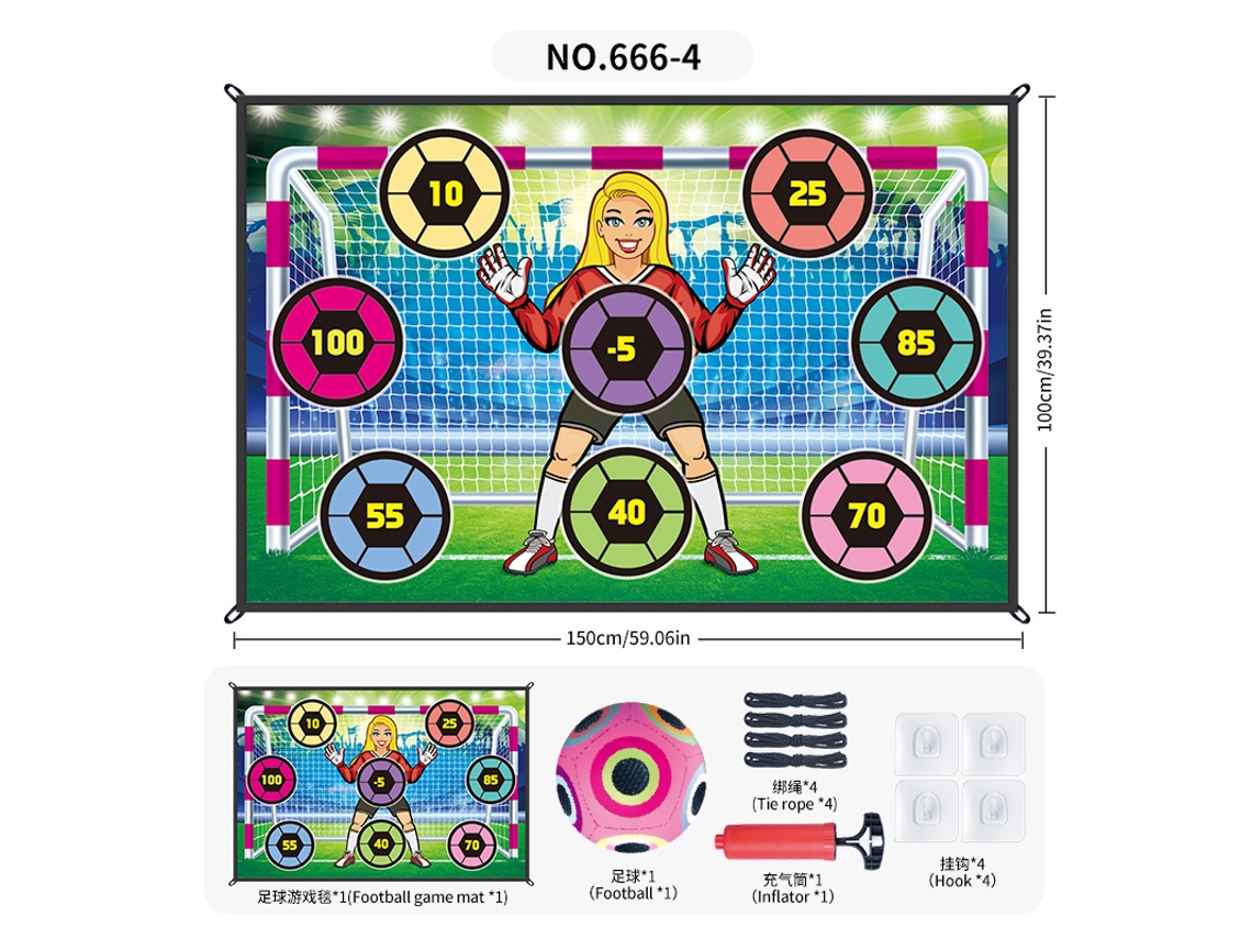 Set de entrenamiento de fútbol con zonas de anotación y 1 balón de color Eifson (04)