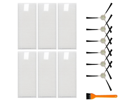Para lefant m210 m210s m210b 6 filtros hepa 6 escova lateral 1 escova limpa