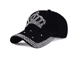 Gorra De Béisbol Para Mujer Con Pedrería, Gorra Vaquera Ajustable, Protección Uv 50+