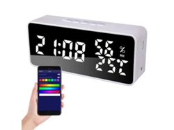 Reloj despertador con 5 alarmas y pantalla LED