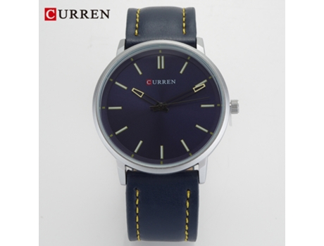 Relojes para hombre Relojes de pulsera de cuarzo para hombre de negocios Reloj analógico casual con correa de cuero para hombre - Blanco y azul LUU...