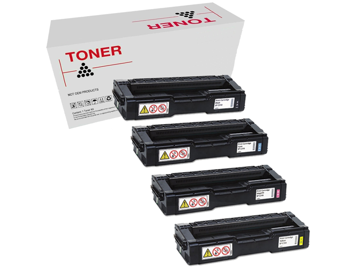 Pack 4 Tóners Compatibles Ricoh Aficio Spc252/Spc262 407531/407716 407532/407717 407533/407718 407534/407719