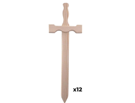 12 espadas de madera 39 x 13 cm GRAINE CRÉATIVE
