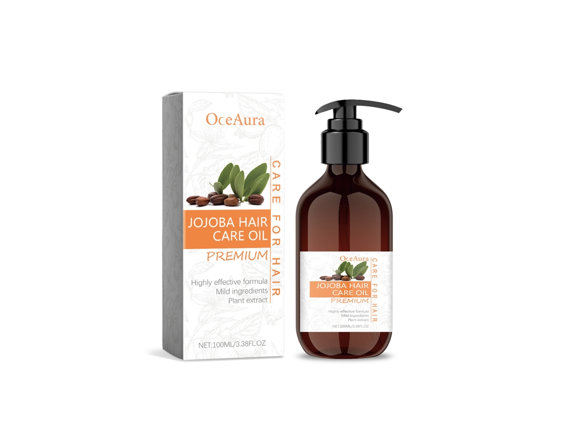 Aceite esencial de jojoba para aumentar el grosor del cabello.