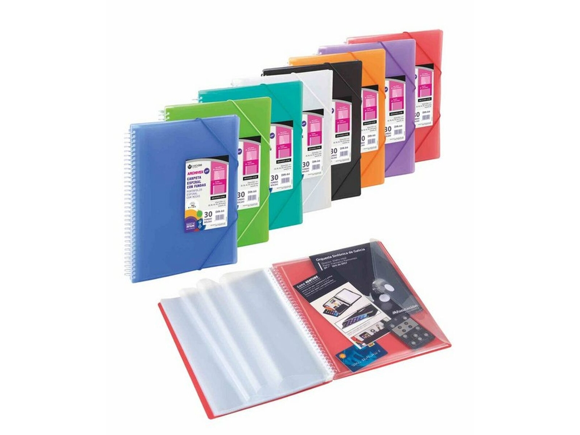 Carpeta Clasificadora Carchivo Archivex-Star Transparente Goma A4 Velcro