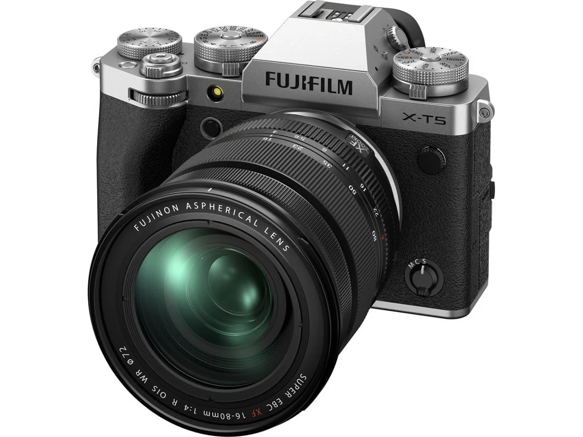 Kit Cámara Fotográfica Mirrorless FUJIFILM X-T5 + XF16-80MMF4 Plateado