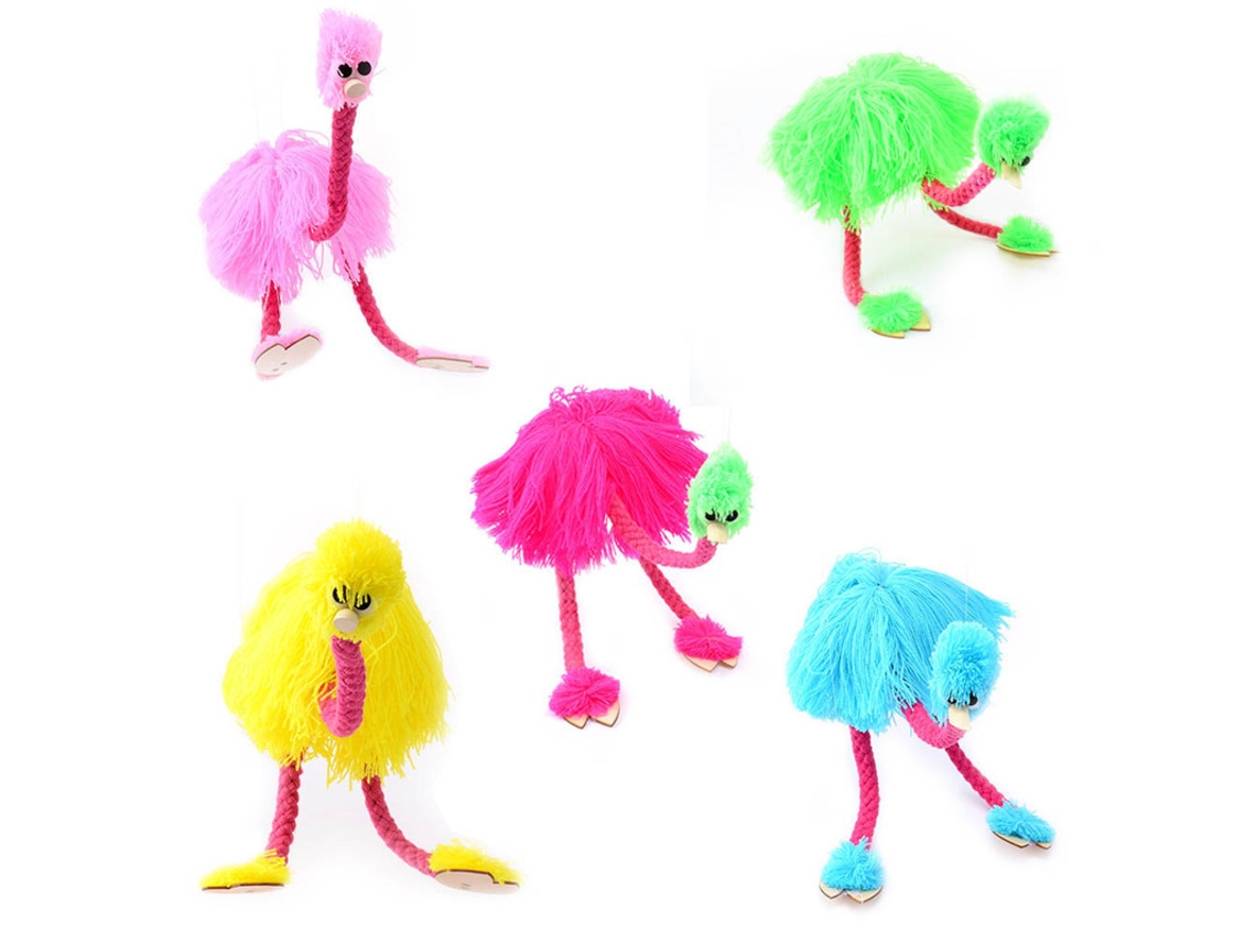 -marioneta De Avestruz Marioneta De Cuerda Divertida Colorida Juguete Interactivo Para Niños