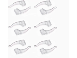 Cómodos ganchos de silicona para gafas, antideslizantes, accesorios para gafas, 6 pares Rosewell (transparentes)