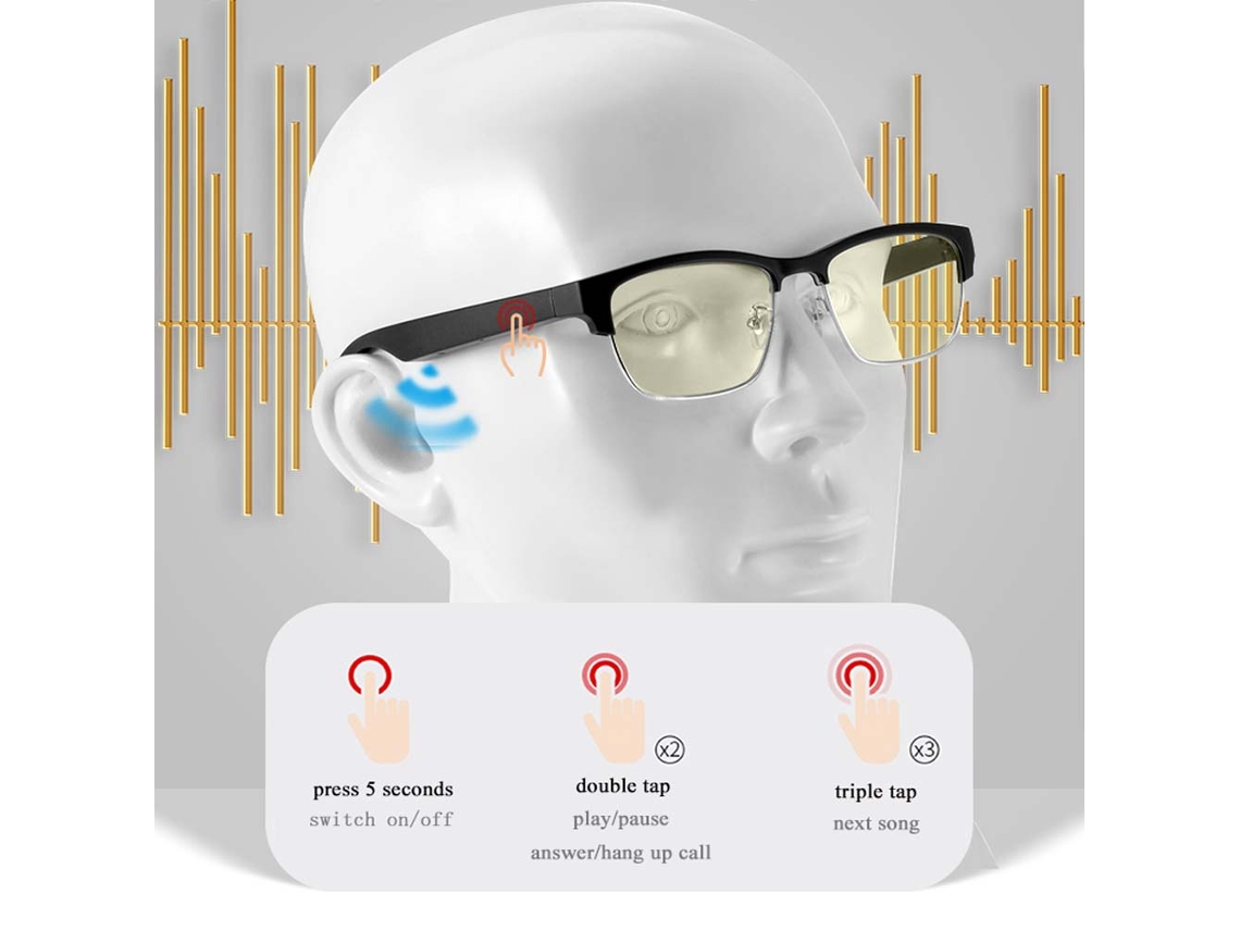 Gafas inteligentes Llamada inal mbrica Bluetooth Gafas de audio